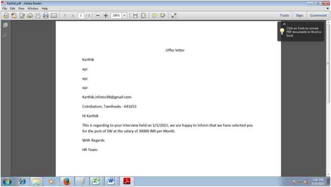 final report generation